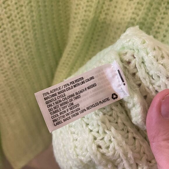 Wild Fable Women's Crewneck Raglan Pullover Sweater bright green medium large - Picture 7 of 10